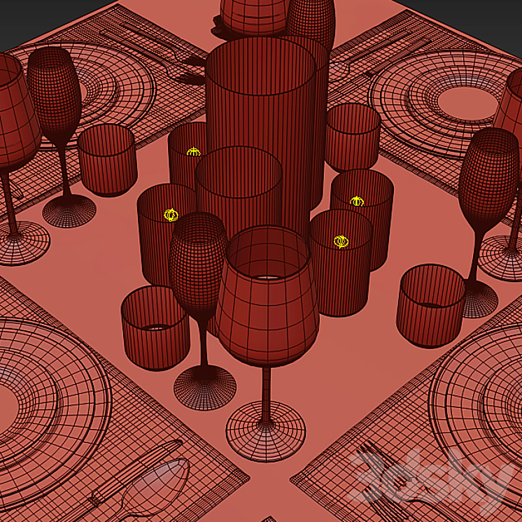 Table setting 14 3DS Max - thumbnail 2