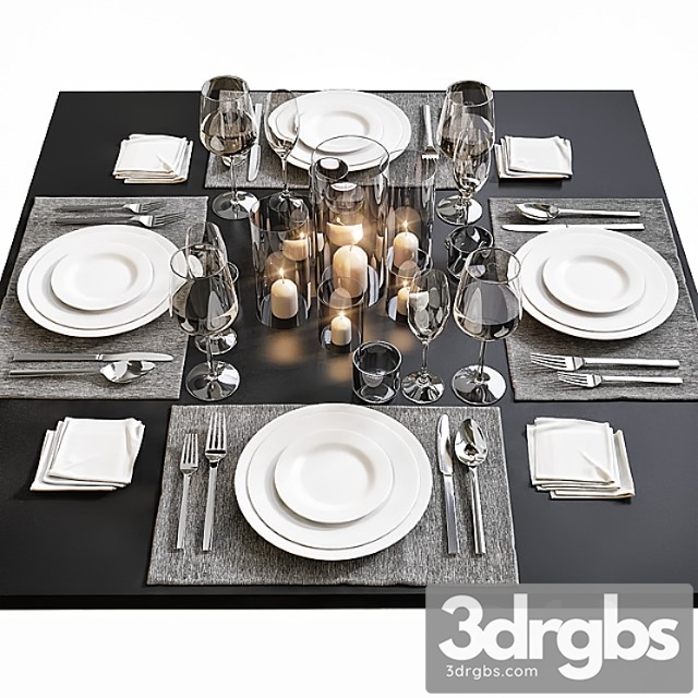 Table setting 14 3dsmax Download - thumbnail 1