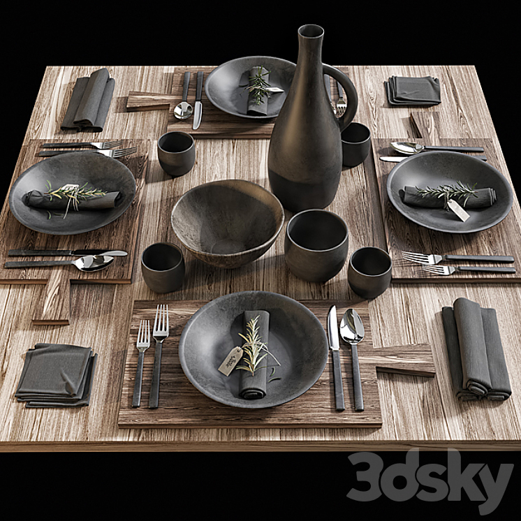 Table setting 15 3DS Max - thumbnail 1