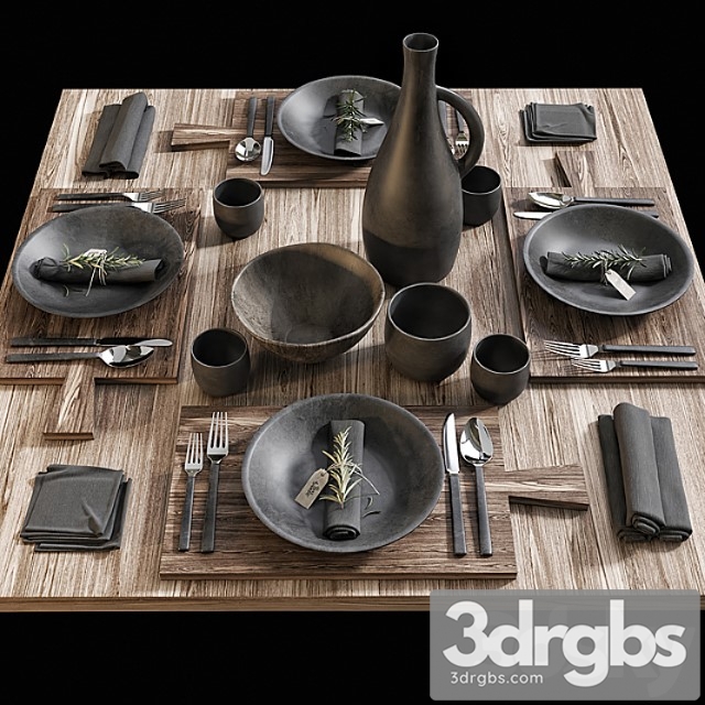 Table Setting 15 3dsmax Download - thumbnail 1