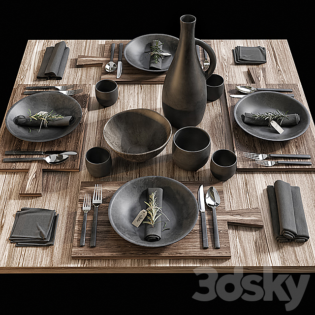 Table setting 15 3DSMax File - thumbnail 1