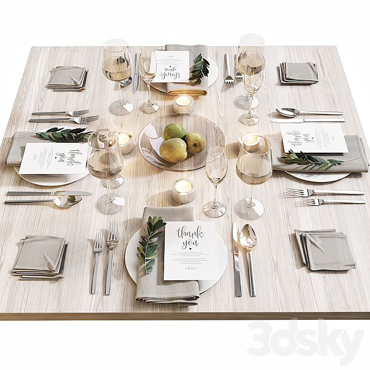 Table setting 16 3DS Max - thumbnail 1