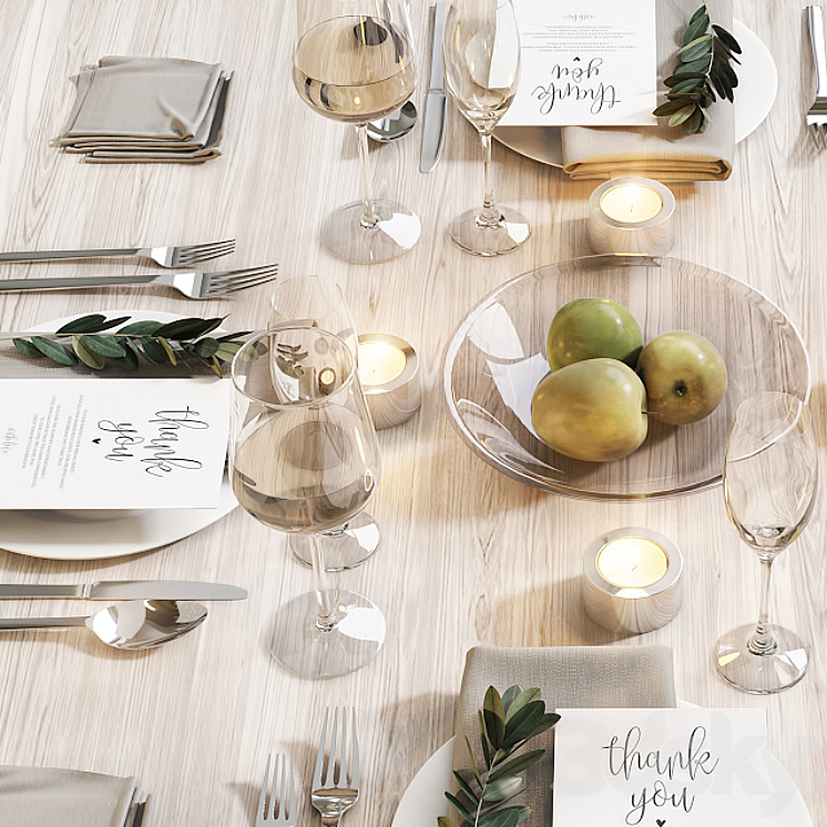 Table setting 16 3DS Max - thumbnail 2