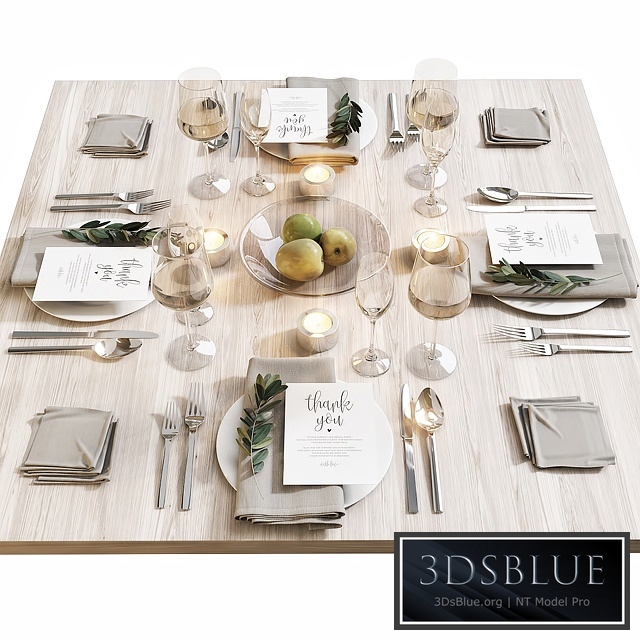 Table setting 16 3DS Max - thumbnail 3