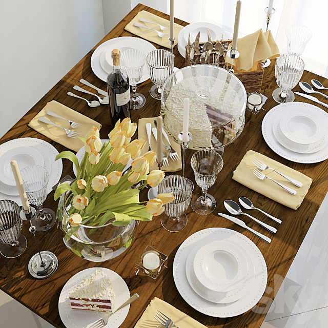 Table setting 16 3DSMax File - thumbnail 1