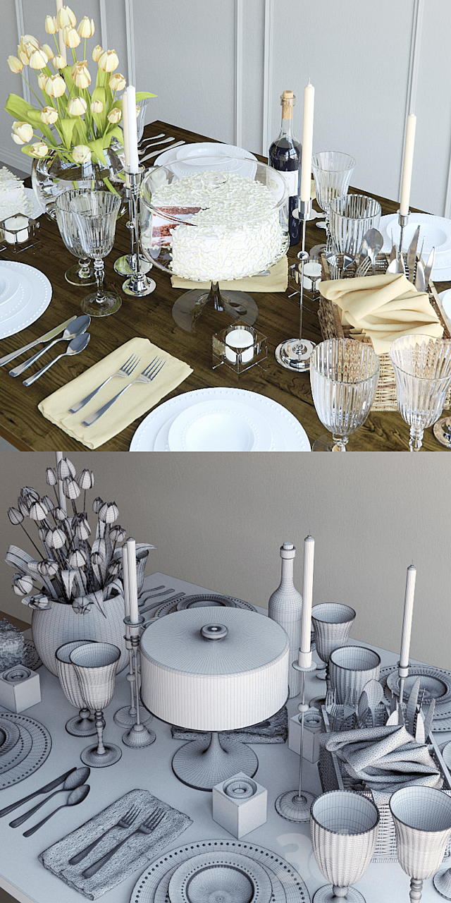 Table setting 16 3DSMax File - thumbnail 3