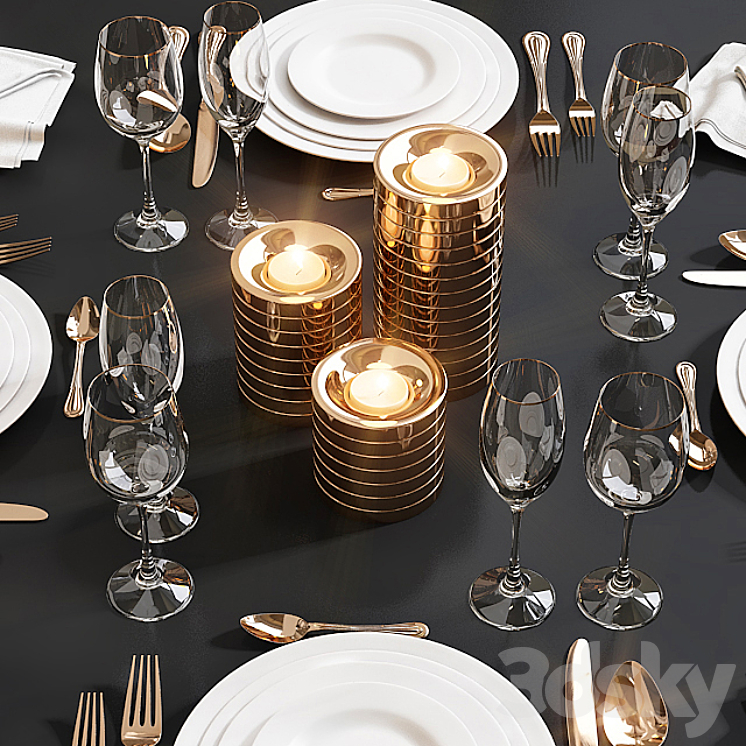 Table setting 17 3DS Max - thumbnail 2