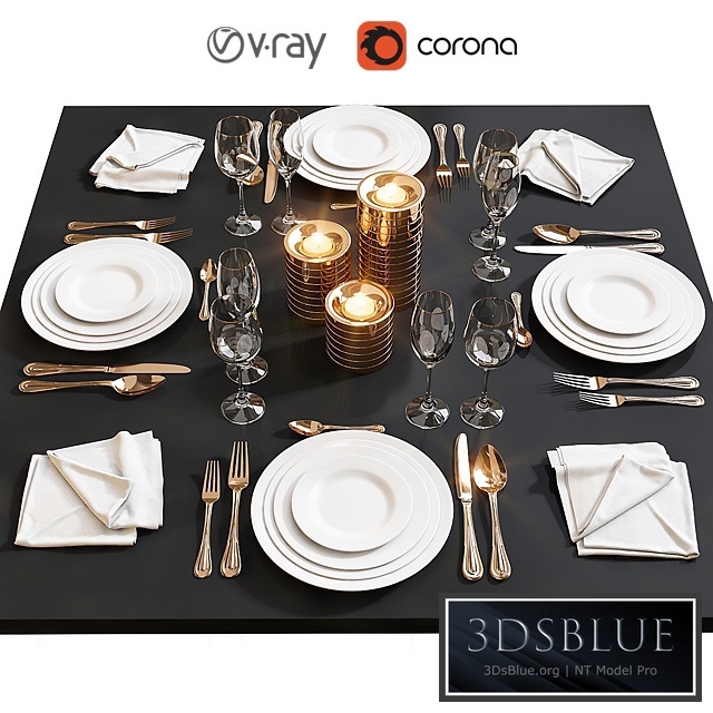 Table setting 17 3DS Max - thumbnail 3