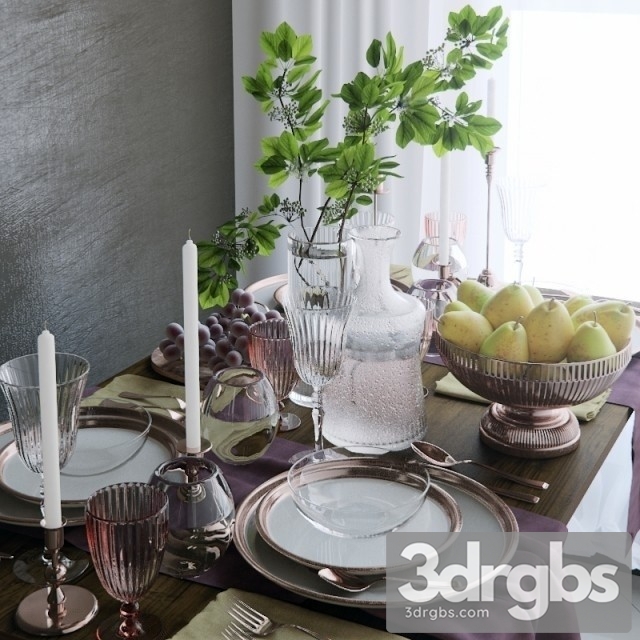 Table Setting 17 3dsmax Download - thumbnail 1