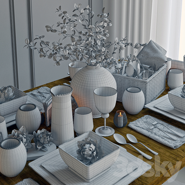 Table setting 18 3DSMax File - thumbnail 3