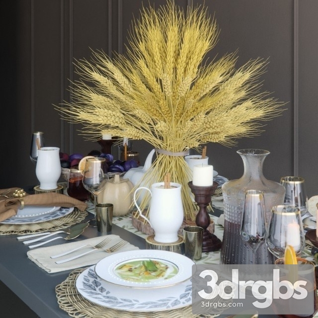 Table Setting 19 3dsmax Download - thumbnail 1