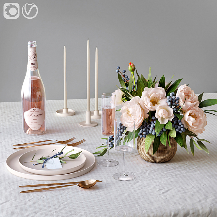 Table setting 2 3DS Max - thumbnail 1