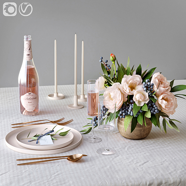 Table setting 2 3DSMax File - thumbnail 1