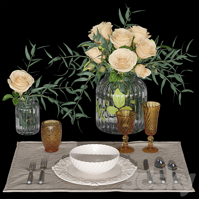 Table setting 2 3DSMax File - thumbnail 1