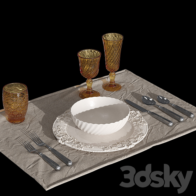 Table setting 2 3DSMax File - thumbnail 4