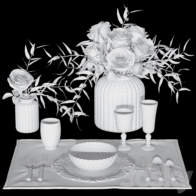 Table setting 2 3DSMax File - thumbnail 5