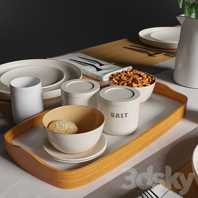 Table setting 2 3DSMax File - thumbnail 4