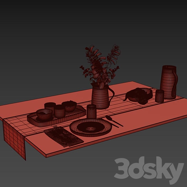 Table setting 2 3DSMax File - thumbnail 5