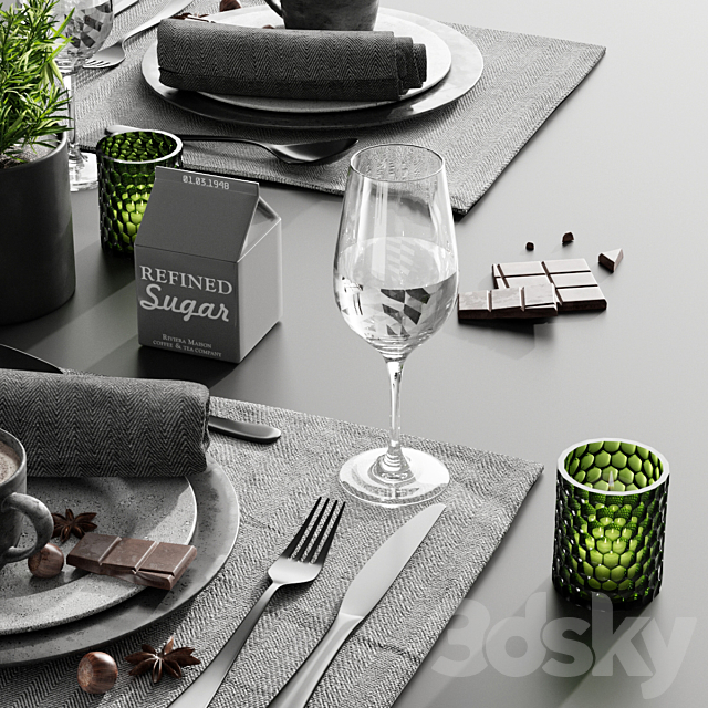 Table setting 2 3DSMax File - thumbnail 4