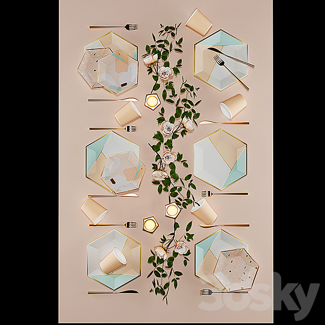 Table setting 2 3DSMax File - thumbnail 2