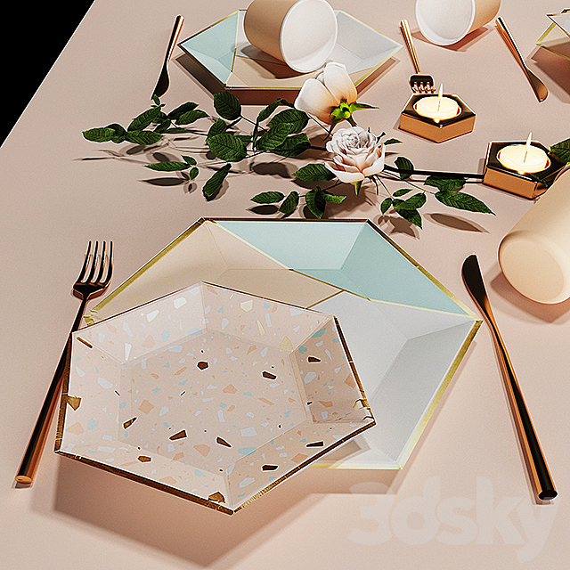 Table setting 2 3DSMax File - thumbnail 3