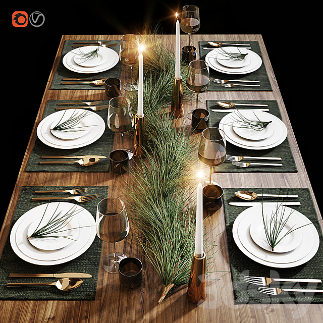 Table setting 20 3DSMax File - thumbnail 1