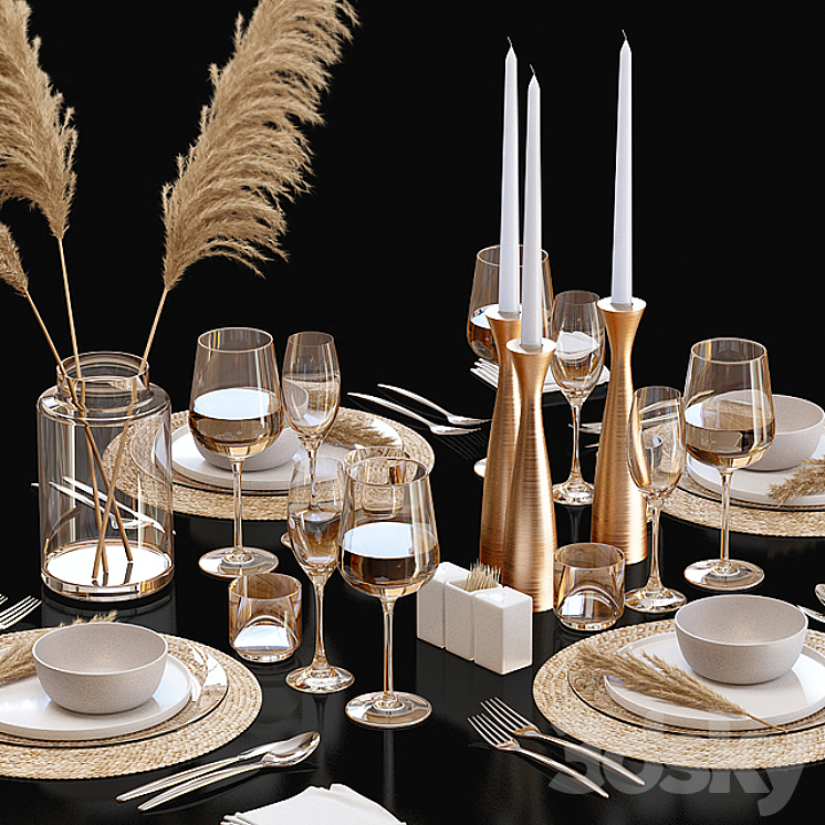 Table setting 22 3DS Max - thumbnail 2