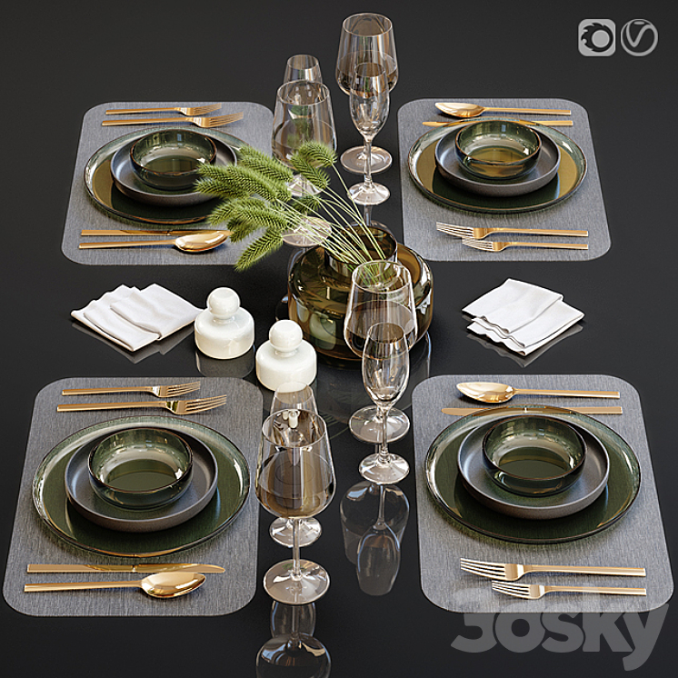 Table setting 23 3DS Max - thumbnail 1