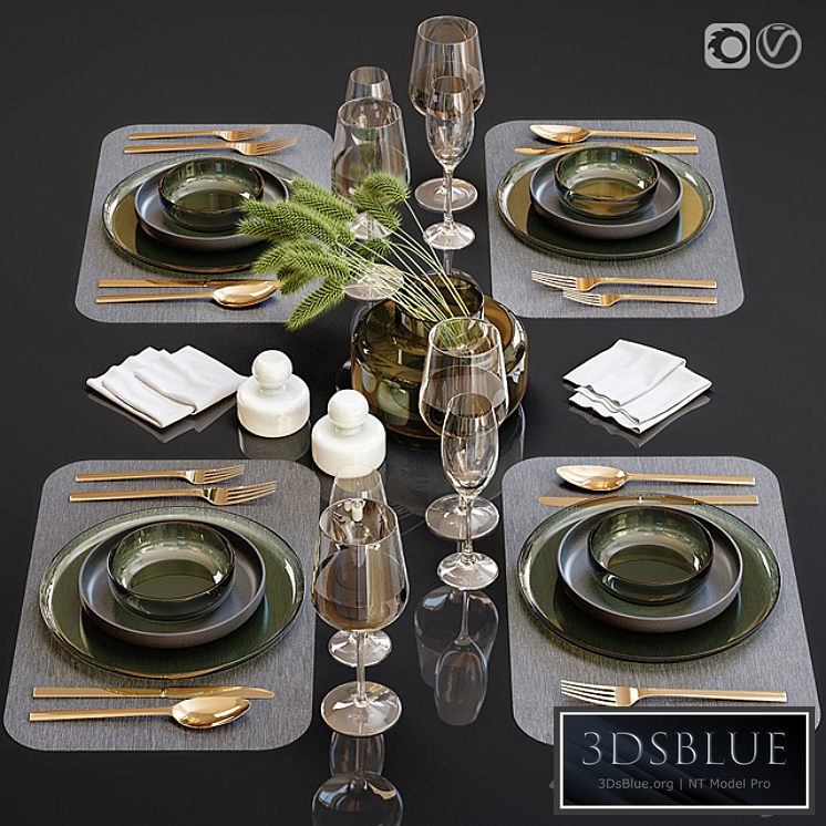 Table setting 23 3DS Max - thumbnail 3