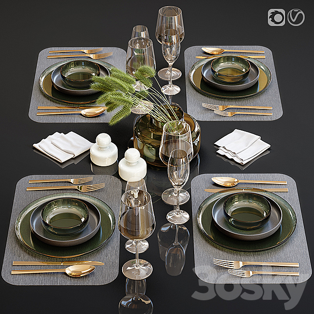 Table setting 23 3DSMax File - thumbnail 1