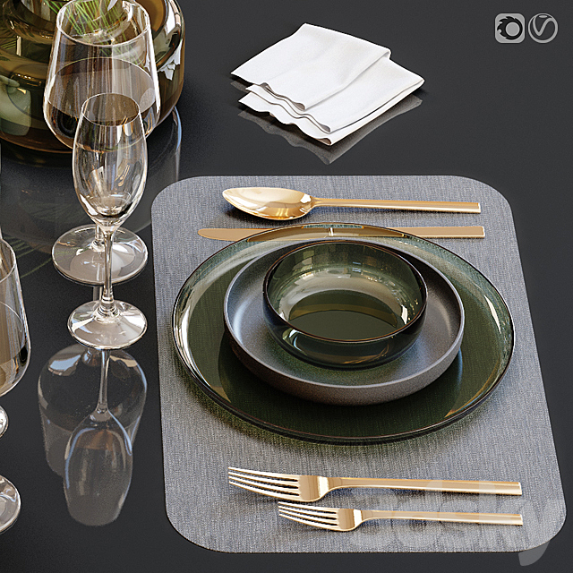 Table setting 23 3DSMax File - thumbnail 2