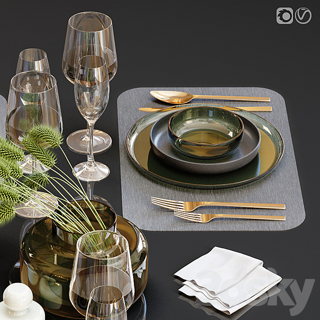 Table setting 23 3DSMax File - thumbnail 3