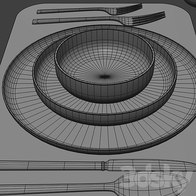 Table setting 23 3DSMax File - thumbnail 5