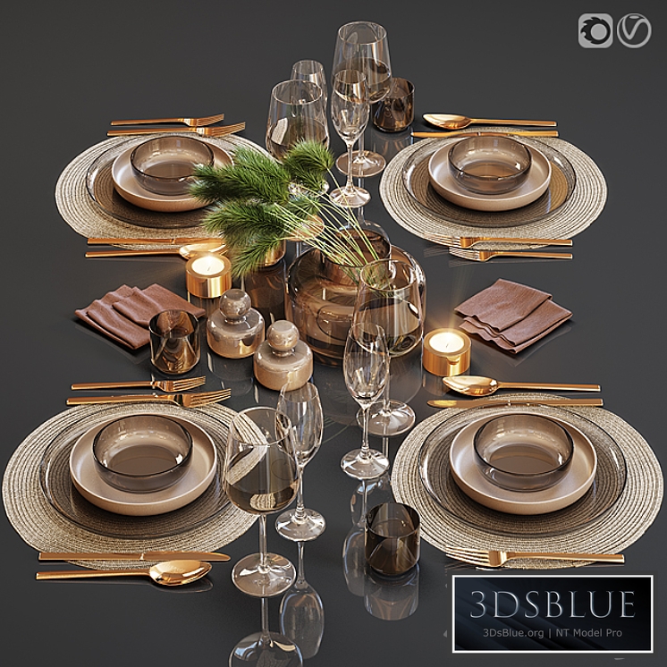 Table setting 24 3DS Max - thumbnail 3