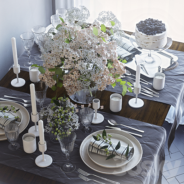 Table setting 24 3DSMax File - thumbnail 1