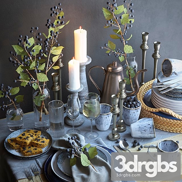 Table setting 25 3dsmax Download - thumbnail 1