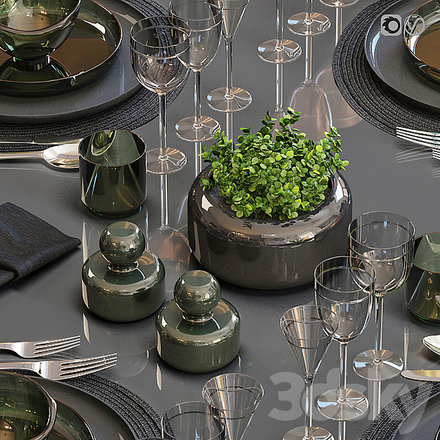 Table setting 25 3DSMax File - thumbnail 3