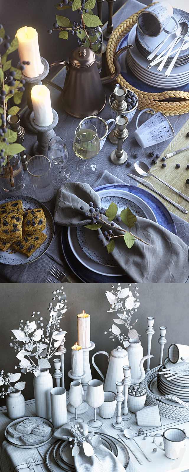 Table setting 25 3DSMax File - thumbnail 3