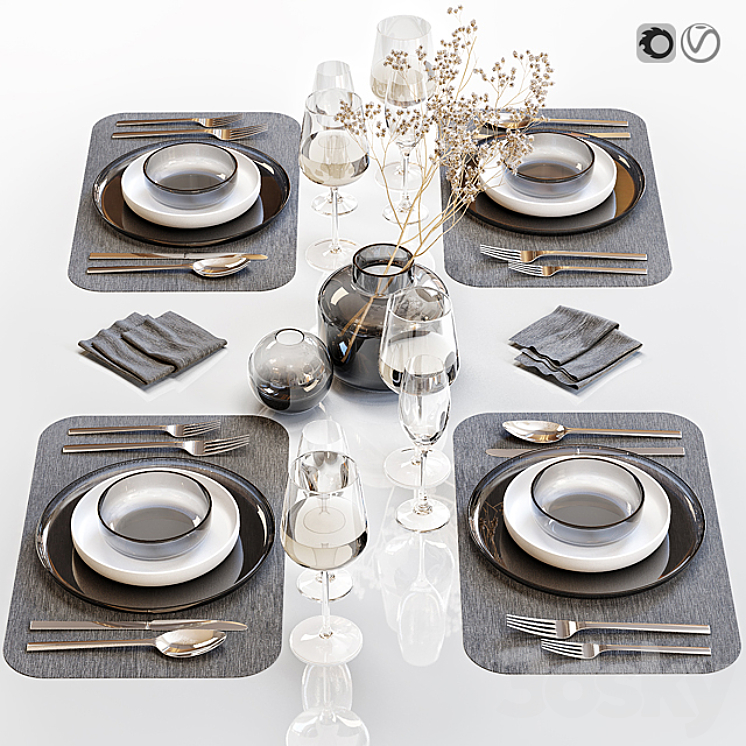 Table setting 26 3DS Max - thumbnail 1