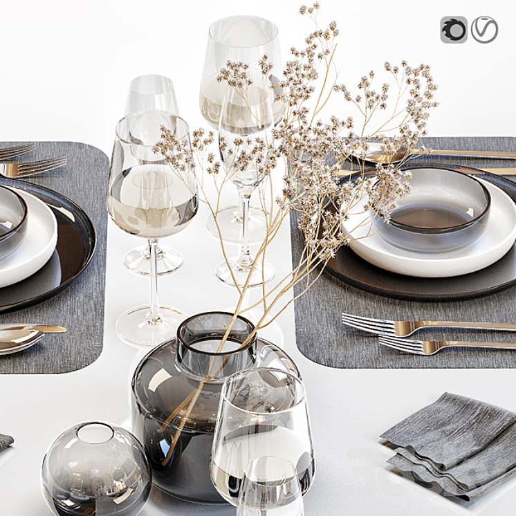 Table setting 26 3DS Max - thumbnail 2