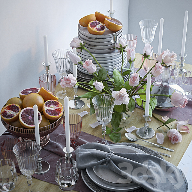 Table setting 26 3DSMax File - thumbnail 1