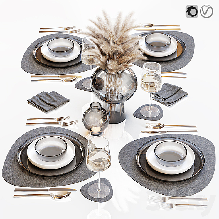 Table setting 27 3DS Max - thumbnail 1