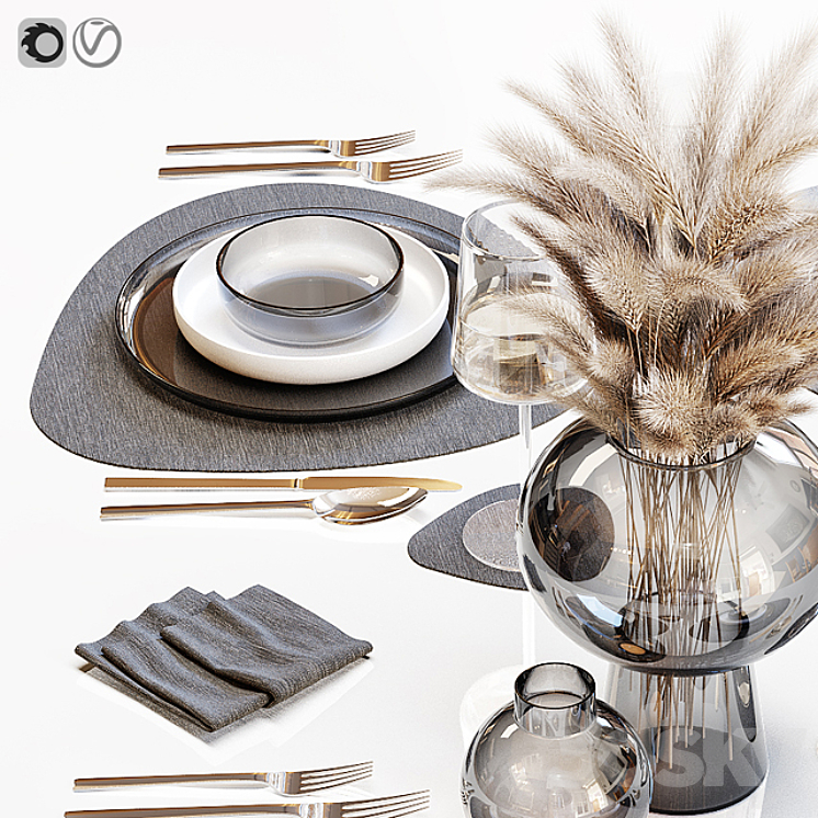 Table setting 27 3DS Max - thumbnail 2