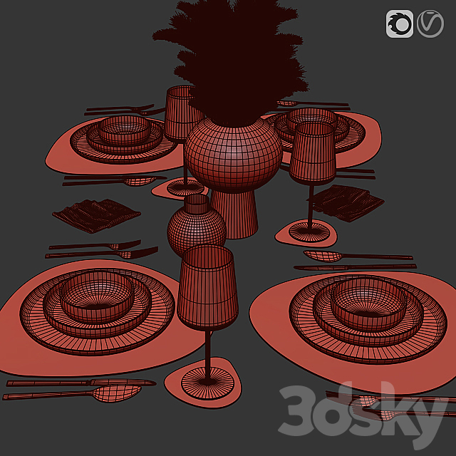 Table setting 27 3DSMax File - thumbnail 4