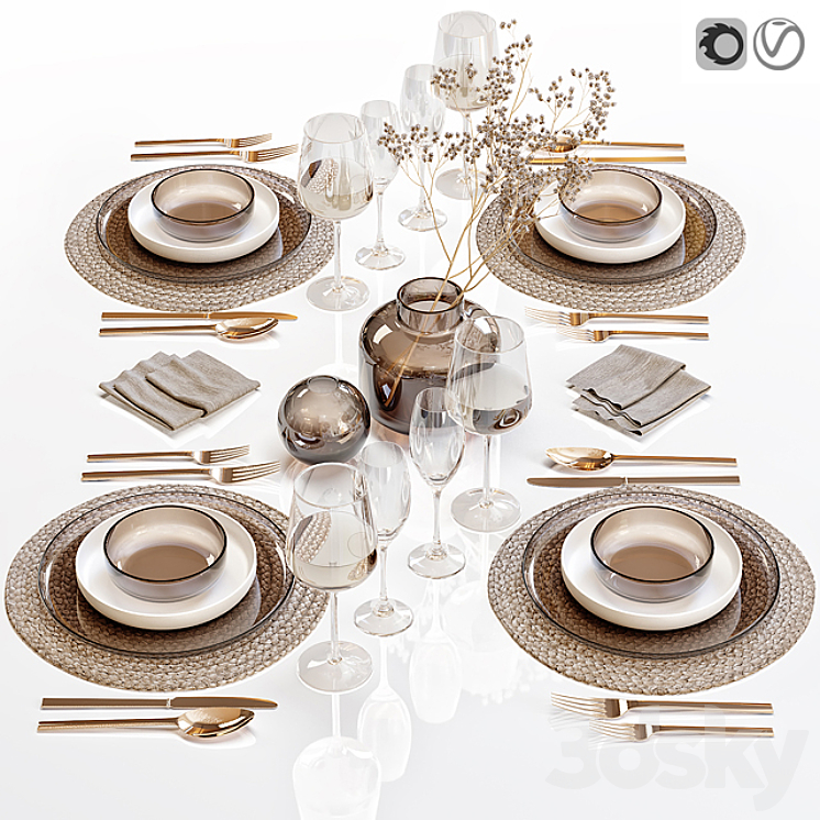 Table setting 28 3DS Max - thumbnail 1