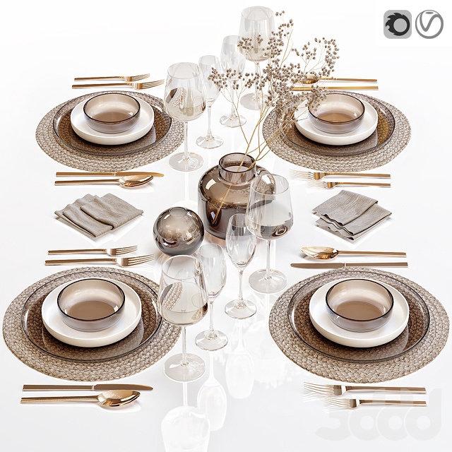 Table setting 28 3DS Max - thumbnail 3