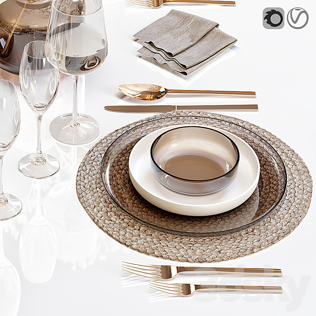 Table setting 28 3DSMax File - thumbnail 3