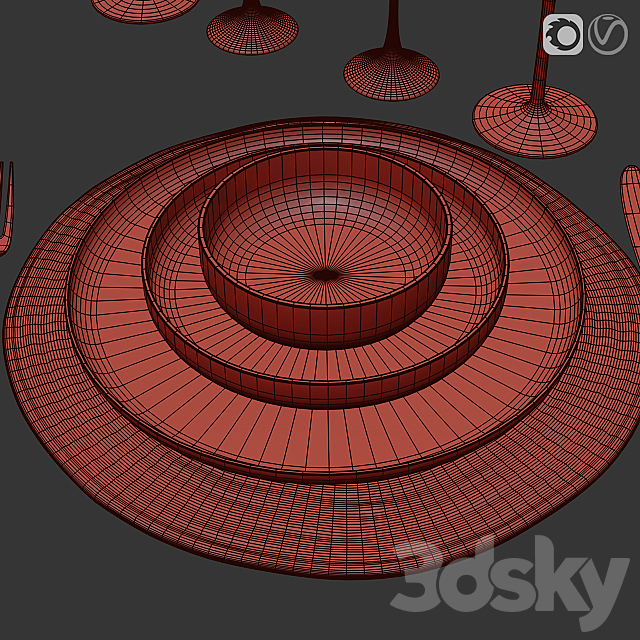 Table setting 28 3DSMax File - thumbnail 4