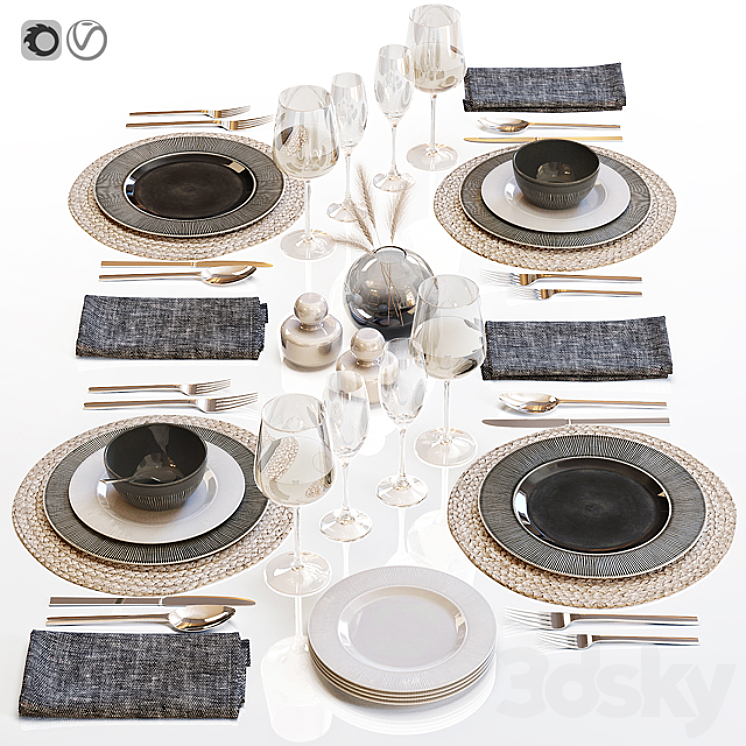 Table setting 29 3DS Max - thumbnail 1