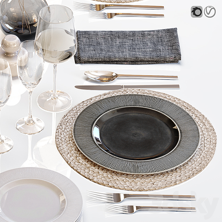 Table setting 29 3DS Max - thumbnail 2